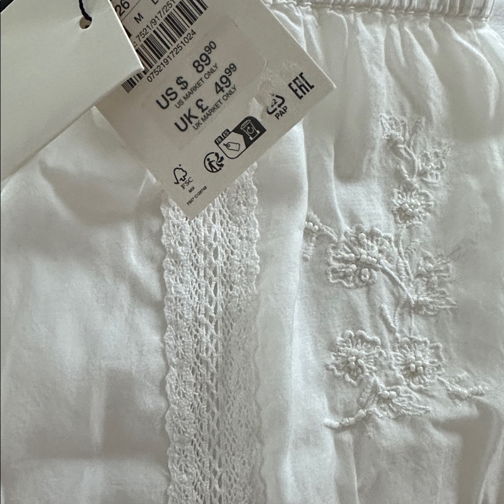 ZARA EMBROIDERED LACE BERMUDA SHORTS LIMITED - Picture 7 of 13